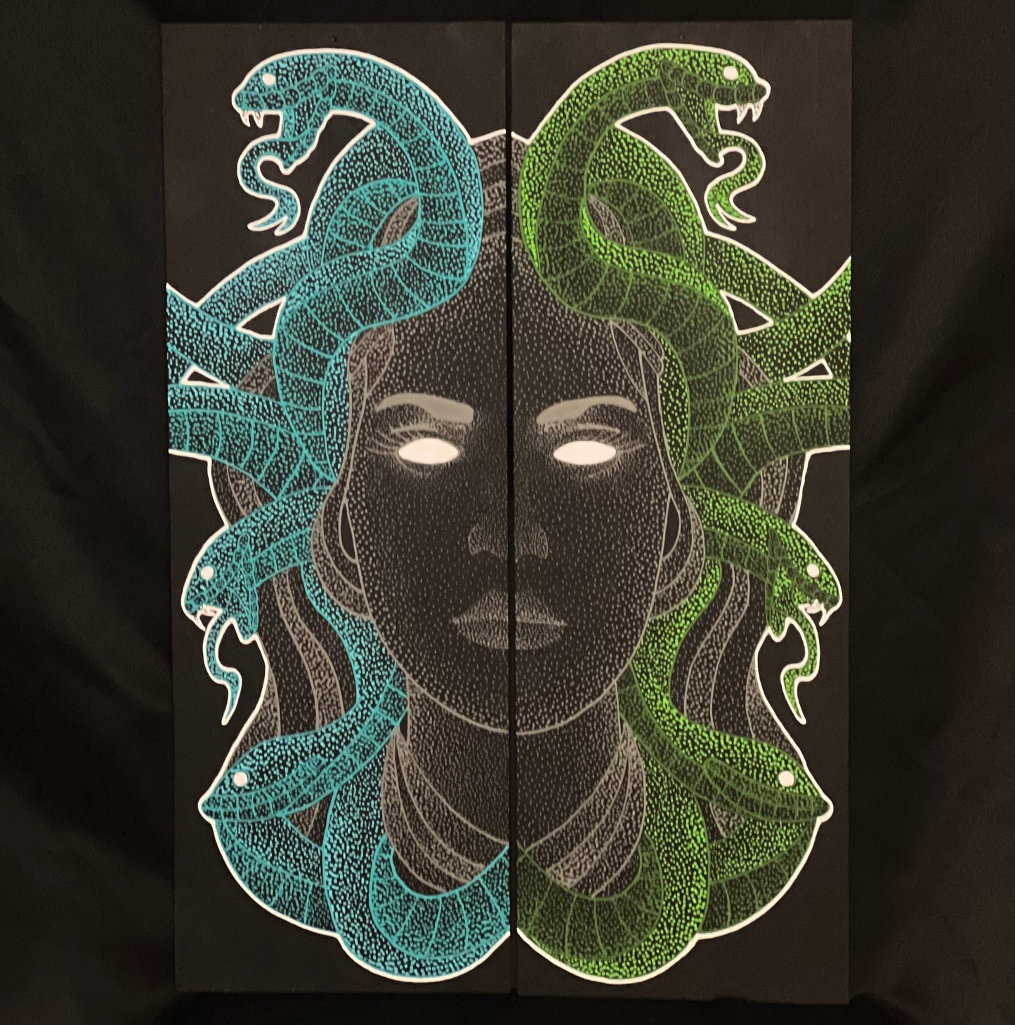 Medusa Teal and Green