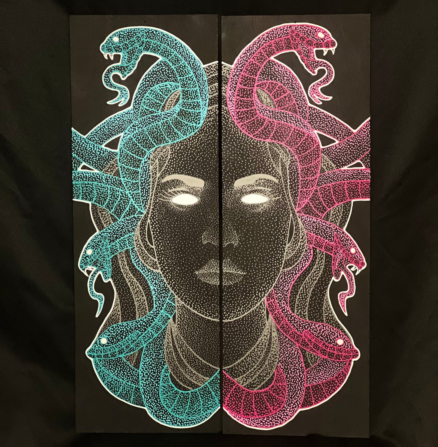 Medusa Teal and Pink