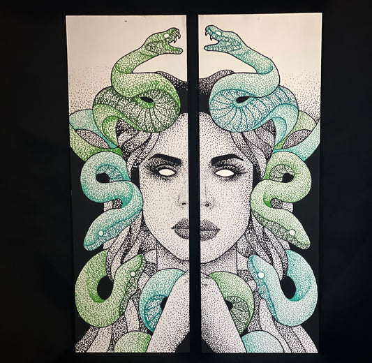 Large Teal and Green Medusa